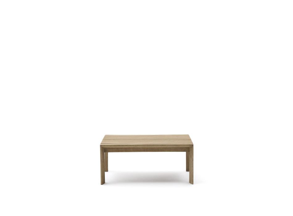 Ambra Couchtisch aus massivem Akazienholz mit hellem Finish, 82,5 x 82,5 cm, FSC 100%