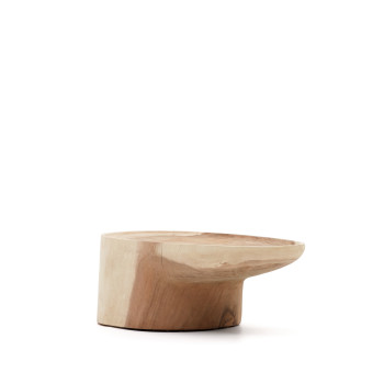 Couchtisch mit Mosi-Bein aus massivem Mungorholz, Ø 90 x 50 cm