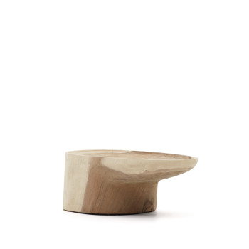 Couchtisch mit Mosi-Bein aus massivem Mungorholz, Ø 90 x 50 cm