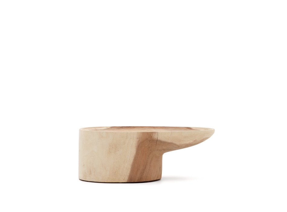 Couchtisch mit Mosi-Bein aus massivem Mungorholz, Ø 90 x 50 cm