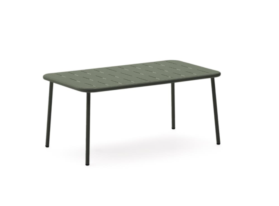 Zivia Outdoor-Couchtisch aus grün verzinktem Stahl 90 x 50 cm
