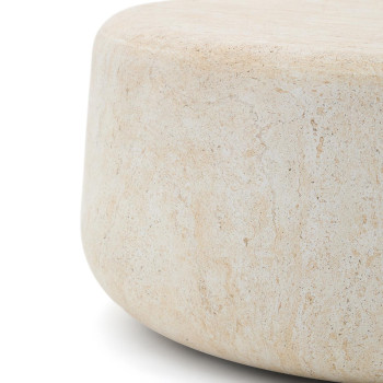 Drasi Couchtisch aus Beton mit Travertin-Effekt, Ø 90 cm