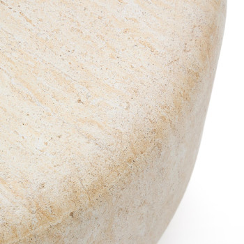 Drasi Couchtisch aus Beton mit Travertin-Effekt, Ø 90 cm