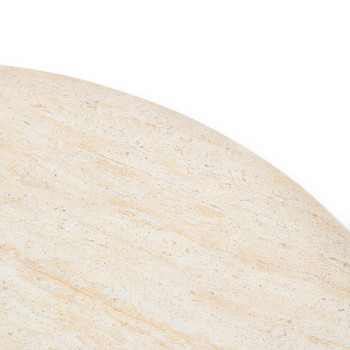 Drasi Couchtisch aus Beton mit Travertin-Effekt, Ø 90 cm