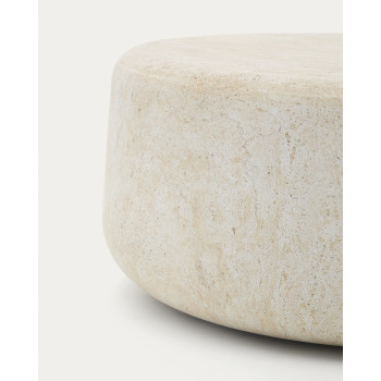 Drasi Couchtisch aus Beton mit Travertin-Effekt-Finish, Ø 90 cm