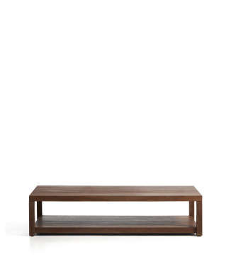 Norani Couchtisch aus Massivholz und Akazienfurnier, 150 x 70 cm
