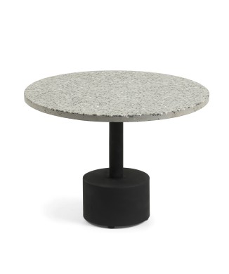 Delano Couchtisch aus grauem Terrazzo und Stahlbeinen