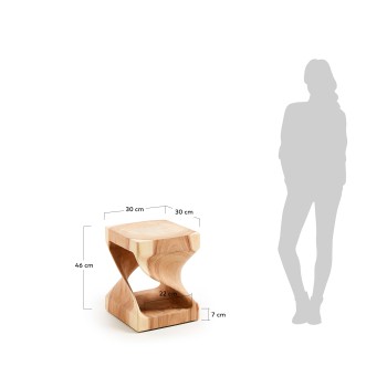 Hakon Couchtisch aus massivem Mungurholz mit Innen