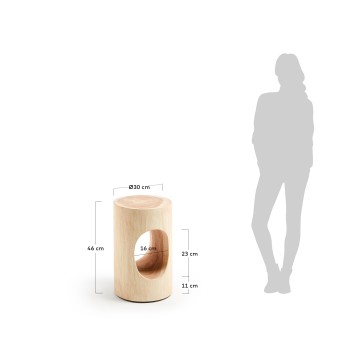 Halker Couchtisch aus massivem Mungurholz Ø 30 cm