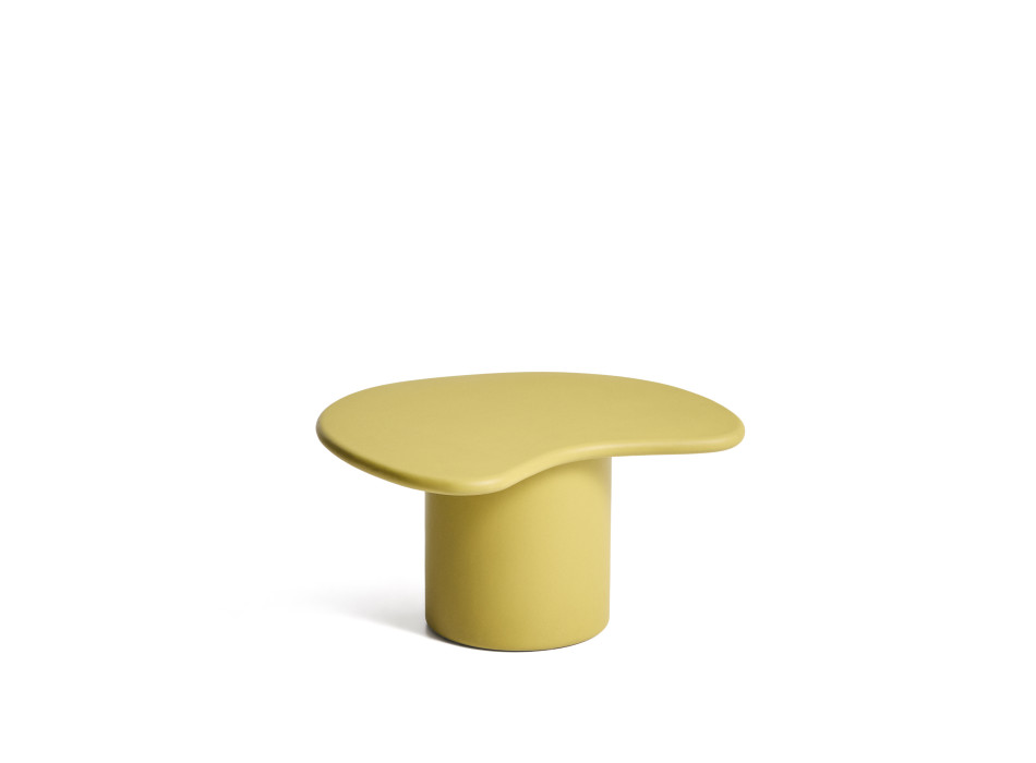 Couchtisch Macarella aus senffarbenem Beton, 83 x 77 cm