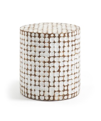 Necoco Couchtisch aus massivem Mangoholz und Kokosnussschalen