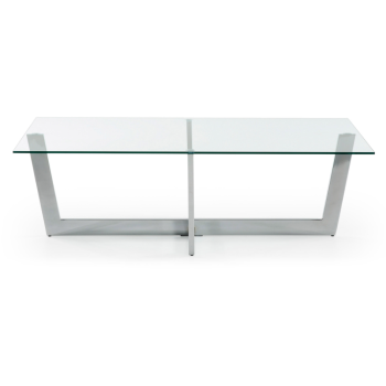 Plam Couchtisch 120 x 70 cm, schwarzes Glas, Fume-Grau