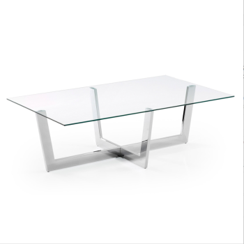 Plam Couchtisch 120 x 70 cm, schwarzes Glas, Fume-Grau