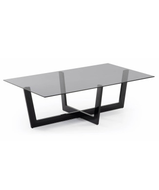 Plam Couchtisch 120 x 70 cm, schwarzes Glas