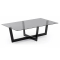 Plam Couchtisch 120 x 70 cm, schwarzes Glas