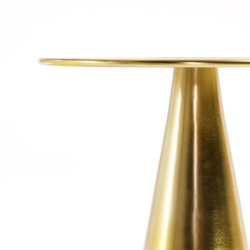 Rhet Couchtisch aus Metall mit Gold-Finish, Ø 39 cm