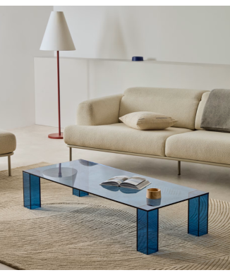 Couchtisch aus gehärtetem Glas Adularia