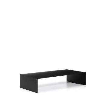 Litto Couchtisch, schwarz lackierte MDF-Platte, 140 x 70 cm