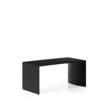 Litto Couchtisch, schwarz lackierte MDF-Platte, 90 x 45 cm