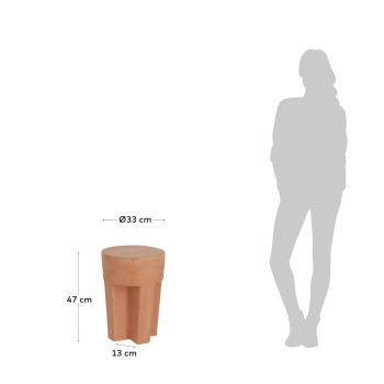 Vilena Terrakotta-Couchtisch Ø 33 cm