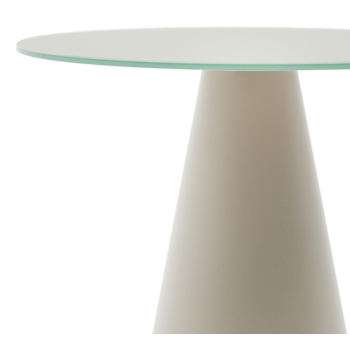 Couchtisch Wilshire aus gehärtetem Glas und schwarz lackiertem Metall, Ø 50 cm