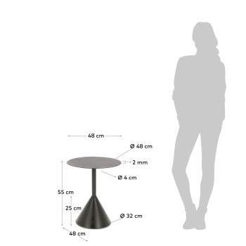 Yinan Couchtisch Ø 48 cm schwarz