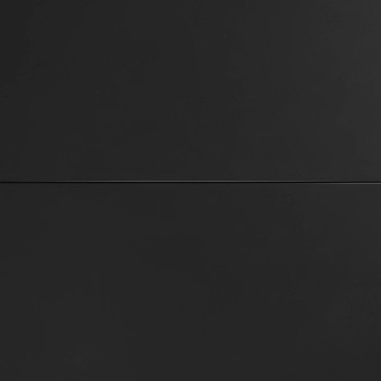 Ausziehbarer Tisch Atminda aus Glas mit Stahlbeinen, schwarzes Finish, 160 (210) x 90 cm