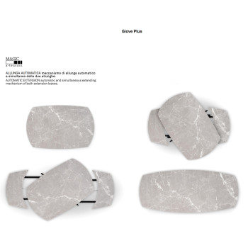 Giove 140 ausziehbarer Tisch von CONNUBIA