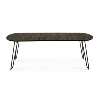 Ausziehtisch Milian 140 (220) x 90 cm (220) x 90 cm schwarzes Metallbein