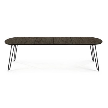 Ausziehtisch Milian 140 (220) x 90 cm (220) x 90 cm schwarzes Metallbein