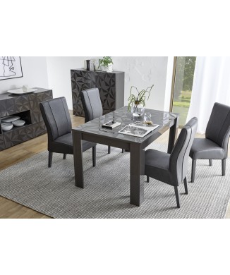 PRISMA Ausziehtisch in Schwarz