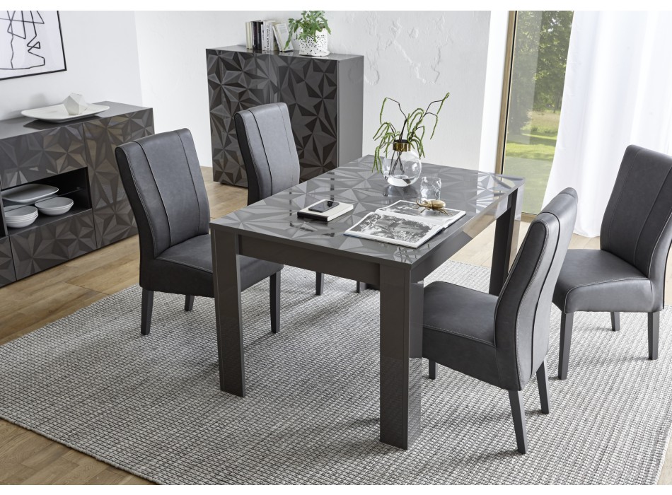 PRISMA Ausziehtisch in Schwarz