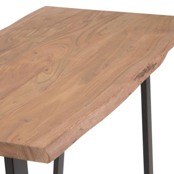 Tavolo alto Alaia in legno massello di acacia con