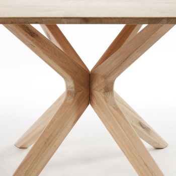Tavolo Armande impiallacciato rovere finitura sbia0 x 100 cm in legno