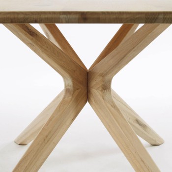 Tavolo Armande impiallacciato rovere finitura sbia0 x 100 cm in legno