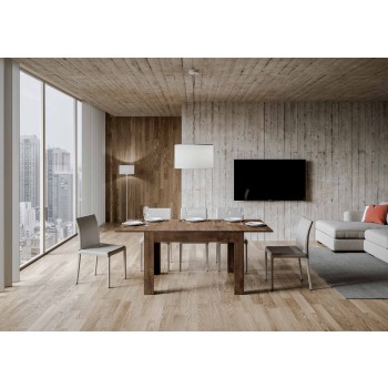 Bibi Tisch - Ausziehbarer Tisch 90x120/180 cm Bibi Weiß Spatel