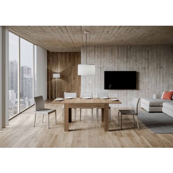 Bibi Tisch - Ausziehbarer Tisch 90x120/180 cm Bibi Weiß Spatel