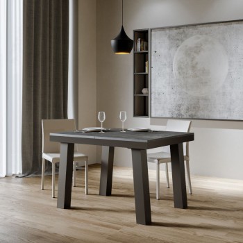 Bridge Evolution Tisch - Ausziehbarer Tisch 90x120/224 cm Bridge Evolution Weiße Esche mit Anthrazitrahmen