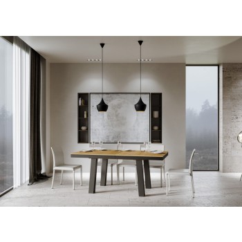 Bridge Evolution Tisch - Ausziehtisch 90x180/284 cm Bridge Evolution Weißesche Gestell Anthrazit