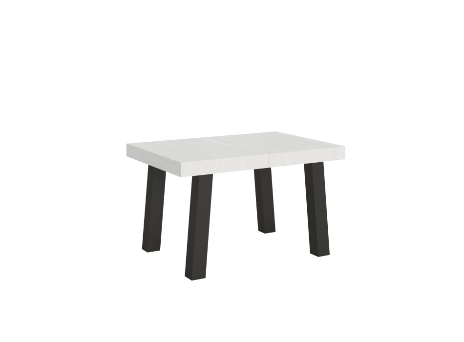 Bridge Table - Ausziehbarer Tisch 90x120/224 cm Bridge Weiße Esche Anthrazit Rahmen