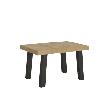 Bridge Table - Ausziehbarer Tisch 90x130/234 cm Bridge Weiße Esche Anthrazit Rahmen