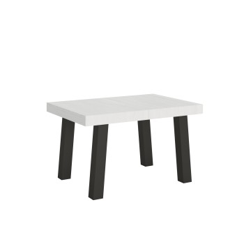 Bridge Table - Ausziehbarer Tisch 90x130/234 cm Bridge Weiße Esche Anthrazit Rahmen