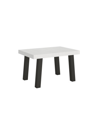 Bridge Table - Ausziehbarer Tisch 90x130/390 cm Bridge Weiße Esche Anthrazit Rahmen