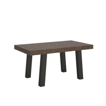 Bridge Table - Ausziehbarer Tisch 90x160/420 cm Bridge Weiße Esche Anthrazit Rahmen