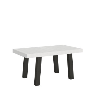 Bridge Table - Ausziehbarer Tisch 90x160/420 cm Bridge Weiße Esche Anthrazit Rahmen