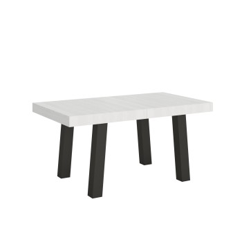 Bridge Table - Ausziehbarer Tisch 90x160/420 cm Bridge Weiße Esche Anthrazit Rahmen