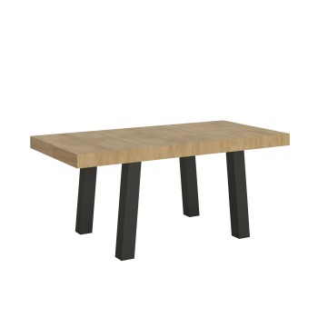 Bridge Table - Ausziehbarer Tisch 90x180/284 cm Bridge Weiße Esche Anthrazit Rahmen