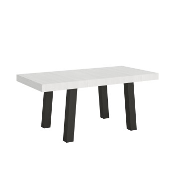 Bridge Table - Ausziehbarer Tisch 90x180/284 cm Bridge Weiße Esche Anthrazit Rahmen