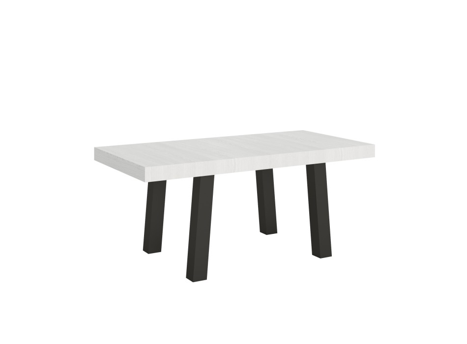 Bridge Table - Ausziehbarer Tisch 90x180/284 cm Bridge Weiße Esche Anthrazit Rahmen