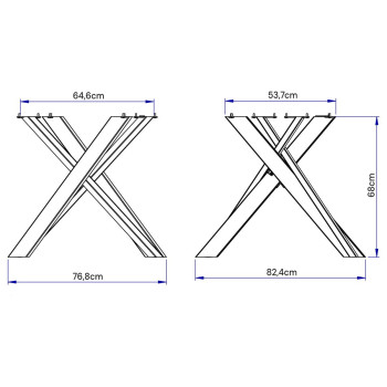 Clerk-Tisch mit anthrazitfarbenen Beinen D.90 - Ausziehbarer Tisch 90x90/194 cm Clerk-Platte Weißesche - anthrazitfarbene Beine